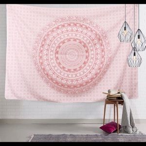 Pink mandala tapestry 51.2x59.1
